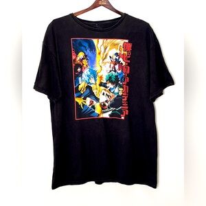 Funmation My Hero Academia Heroes And Villains‎ T-Shirt Black XL